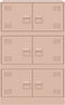 vidaXL - Dressoir - 67x39x107 - cm - staal - roze