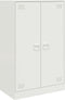 vidaXL - Dressoir - 67x39x107 - cm - staal - wit
