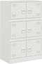 vidaXL - Dressoir - 67x39x107 - cm - staal - wit
