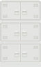 vidaXL - Dressoir - 67x39x107 - cm - staal - wit