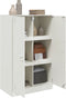 vidaXL - Dressoir - 67x39x107 - cm - staal - wit