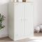 vidaXL - Dressoir - 67x39x107 - cm - staal - wit