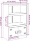vidaXL - Dressoir - 67x39x107 - cm - staal - wit