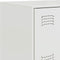 vidaXL - Dressoir - 67x39x107 - cm - staal - wit
