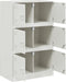 vidaXL - Dressoir - 67x39x107 - cm - staal - wit