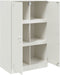 vidaXL - Dressoir - 67x39x107 - cm - staal - wit