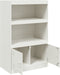 vidaXL - Dressoir - 67x39x107 - cm - staal - wit