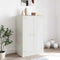 vidaXL - Dressoir - 67x39x107 - cm - staal - wit