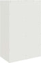 vidaXL - Dressoir - 67x39x107 - cm - staal - wit