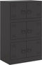 vidaXL - Dressoir - 67x39x107 - cm - staal - zwart