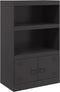 vidaXL - Dressoir - 67x39x107 - cm - staal - zwart