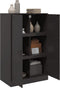 vidaXL - Dressoir - 67x39x107 - cm - staal - zwart