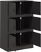 vidaXL - Dressoir - 67x39x107 - cm - staal - zwart