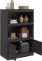 vidaXL - Dressoir - 67x39x107 - cm - staal - zwart
