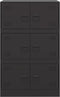 vidaXL - Dressoir - 67x39x107 - cm - staal - zwart