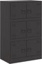 vidaXL - Dressoir - 67x39x107 - cm - staal - zwart