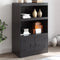vidaXL - Dressoir - 67x39x107 - cm - staal - zwart