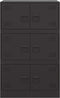vidaXL - Dressoir - 67x39x107 - cm - staal - zwart