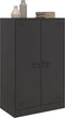 vidaXL - Dressoir - 67x39x107 - cm - staal - zwart