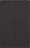 vidaXL - Dressoir - 67x39x107 - cm - staal - zwart