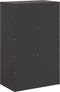 vidaXL - Dressoir - 67x39x107 - cm - staal - zwart