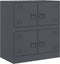 vidaXL - Dressoir - 67x39x73 - cm - staal - antracietkleurig