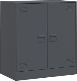 vidaXL - Dressoir - 67x39x73 - cm - staal - antracietkleurig