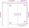 vidaXL - Dressoir - 67x39x73 - cm - staal - antracietkleurig
