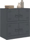 vidaXL - Dressoir - 67x39x73 - cm - staal - antracietkleurig