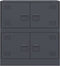 vidaXL - Dressoir - 67x39x73 - cm - staal - antracietkleurig