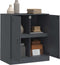 vidaXL - Dressoir - 67x39x73 - cm - staal - antracietkleurig