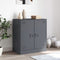 vidaXL - Dressoir - 67x39x73 - cm - staal - antracietkleurig