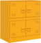 vidaXL - Dressoir - 67x39x73 - cm - staal - mosterdgeel