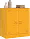vidaXL - Dressoir - 67x39x73 - cm - staal - mosterdgeel