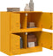 vidaXL - Dressoir - 67x39x73 - cm - staal - mosterdgeel