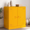vidaXL - Dressoir - 67x39x73 - cm - staal - mosterdgeel