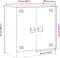 vidaXL - Dressoir - 67x39x73 - cm - staal - mosterdgeel