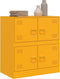 vidaXL - Dressoir - 67x39x73 - cm - staal - mosterdgeel