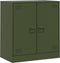 vidaXL - Dressoir - 67x39x73 - cm - staal - olijfgroen