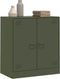vidaXL - Dressoir - 67x39x73 - cm - staal - olijfgroen
