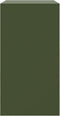 vidaXL - Dressoir - 67x39x73 - cm - staal - olijfgroen