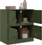 vidaXL - Dressoir - 67x39x73 - cm - staal - olijfgroen