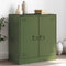 vidaXL - Dressoir - 67x39x73 - cm - staal - olijfgroen