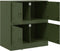 vidaXL - Dressoir - 67x39x73 - cm - staal - olijfgroen