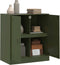 vidaXL - Dressoir - 67x39x73 - cm - staal - olijfgroen