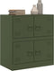 vidaXL - Dressoir - 67x39x73 - cm - staal - olijfgroen