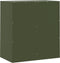 vidaXL - Dressoir - 67x39x73 - cm - staal - olijfgroen
