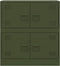 vidaXL - Dressoir - 67x39x73 - cm - staal - olijfgroen