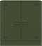vidaXL - Dressoir - 67x39x73 - cm - staal - olijfgroen