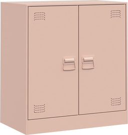 vidaXL - Dressoir - 67x39x73 - cm - staal - roze